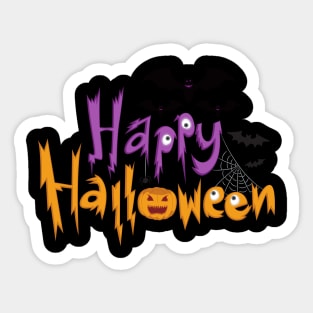 Happy Halloween Pumpkin Scary Sticker